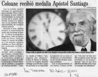 Coloane recibió medalla Apóstol Santiago  [artículo]