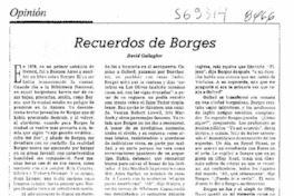 Recuerdos de Borges