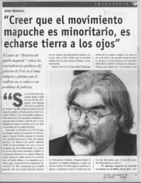 "Creer que el movimiento mapuche es minoritario, es echarse tierra a los ojos"  [artículo] Mariela Armijo