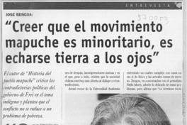 "Creer que el movimiento mapuche es minoritario, es echarse tierra a los ojos"  [artículo] Mariela Armijo