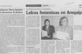 Letras femeninas en Arequipa