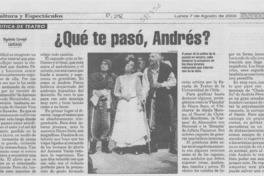 ¿Qué te pasó, Andrés?