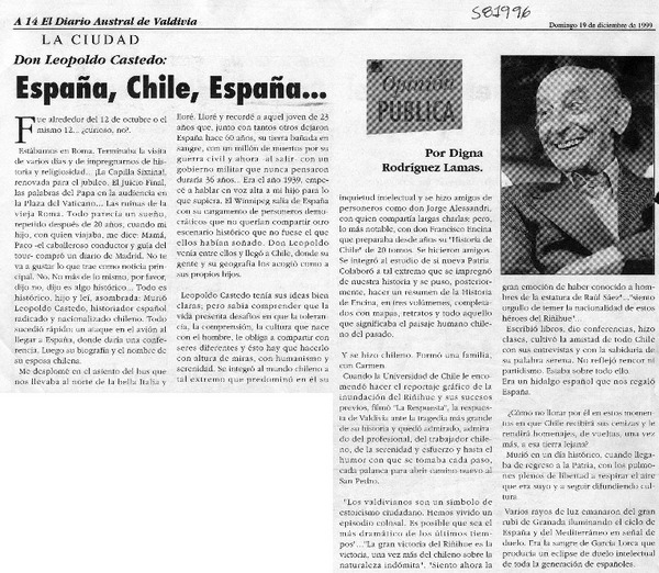 España, Chile, España...  [artículo] Digna Rodríguez Lamas