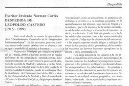 Despedida de Leopoldo Castedo  [artículo] Norman Cortés Larrieu