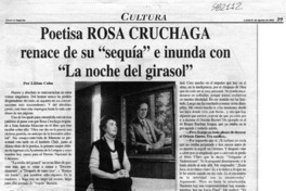 Poetisa Rosa Cruchaga renace de su "sequía" e inunda con "La noche del girasol"  [artículo] Lillian Calm
