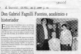 Don Gabriel Fagnilli Fuentes, académico e investigador  [artículo] Carlos René Ibacache I.