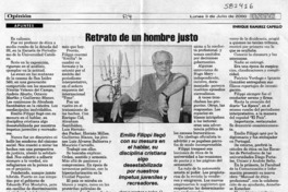 Retrato de un hombre justo  [artículo] Enrique Ramírez Capello