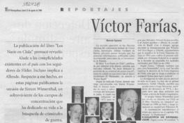 Víctor Farías, Simon Wiesenthal y Chile  [artículo] Marcela Espinoza