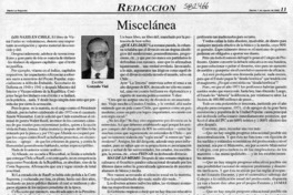 Miscelánea  [artículo] Gonzalo Vial