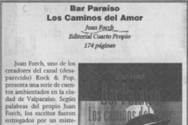 Bar paraíso, los caminos del amor  [artículo] Félix Valdés