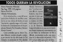 Todos querían la revolución  [artículo] Isabel de Gregorio