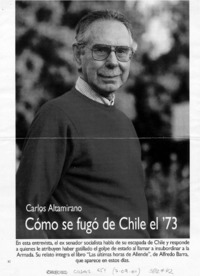 Cómo se fugó de Chile el '73  [artículo]