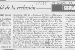 "Cuenta", más allá de la reclusión  [artículo] Jaime Gómez Rogers (Jonás)