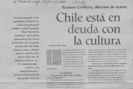 Chile está en deuda con la cultura  [artículo] Werne J.J. Núñez