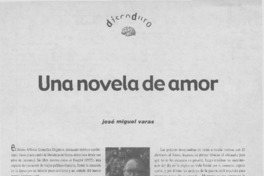 Una novela de amor  [artículo] José Miguel Varas
