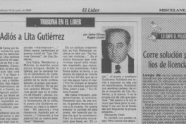 Adiós a Lita Gutiérrez  [artículo] Jaime Gómez Rogers (Jonás)