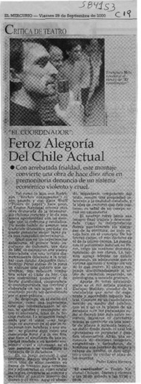 Feroz alegoría del Chile actual  [artículo] Pedro Labra H.