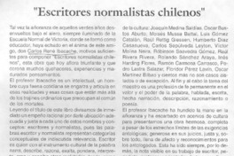 "Escritores normalistas chilenos"