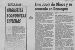 Ema Jauch de Olmos y su recuerdo en Rancagua  [artículo] Héctor González V.