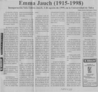 Emma Jauch (1915- 1998)  [artículo] Pedro Emilio Zamorano Pérez
