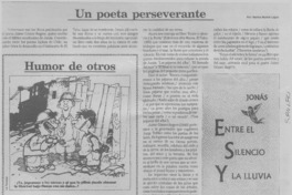 Un poeta perseverante  [artículo] Marino Muñoz Lagos