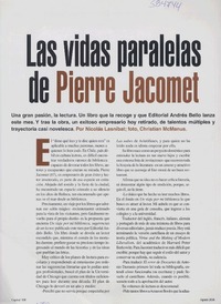 Las vidas paralelas de Pierre Jacomet  [artículo] Nicolás Lasnibat