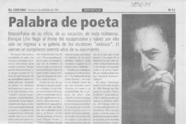 Palabras de poeta  [artículo] Mario Verdugo Arellano