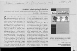 Bioética y Antropología Médica