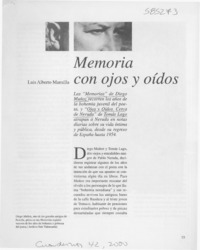 Memoria con ojos y oídos  [artículo] Luis Alberto Mansilla