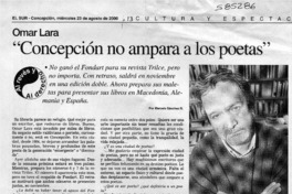 "Concepción no ampara a los poetas"  [artículo] Marcelo Sánchez R.