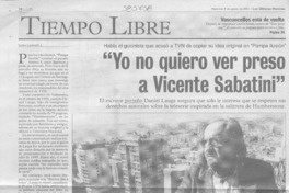 "Yo no quiero ver preso a Vicente Sabatini"  [artículo] Laura Landaeta L.