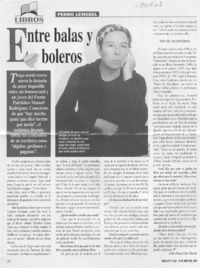 Entre balas y boleros  [artículo] Delia Pizarro San Martín