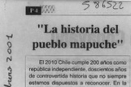 "La Historia del pueblo mapuche"  [artículo]