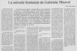 La mirada feminista de Gabriela Mistral