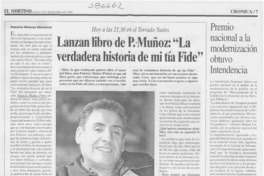 Lanzan libro de P. Muñoz, "La verdadera historia de mi tía Fide"