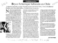 Bryce Echenique bebiendo en Chile  [artículo] Luis López-Aliaga