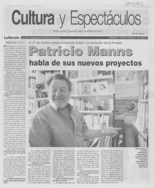 Patricio Manns habla de sus nuevos proyectos