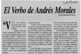 El verbo de Andrés Morales  [artículo] José Christian Páez