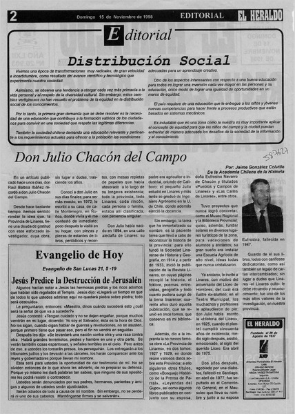 Don Julio Chacón del Campo  [artículo] Jaime González Colville