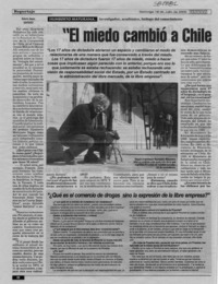 "El miedo cambió a Chile profundamente"  [artículo] Roberto Amaro