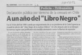 A un año del "Libro Negro"  [artículo]