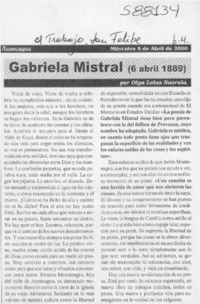 Las notas agudas de Gabriela  [artículo] Sergio Ramón Fuentealba