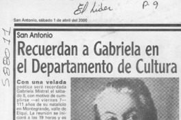 La enseñanza de Gabriela  [artículo] Moisés Silva Triviño