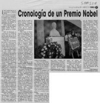 Cronología de un Premio Nobel  [artículo] Rolando Manzano Concha