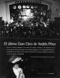 El último gran circo de Andrés Pérez