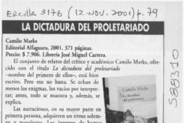 La dictadura del proletariado  [artículo] Ricardo Bravo