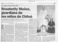 Rosabetty Muñoz, guardiana de los mitos de Chiloé  [artículo] Andrés Gómez B.