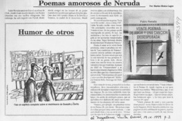 Poemas amorosos de Neruda  [artículo] Marino Muñoz Lagos