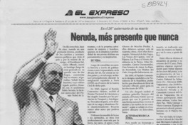 Neruda, más presente que nunca  [artículo]