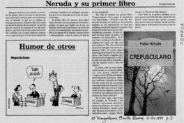 Neruda y su primer libro  [artículo] Marino Muñoz Lagos